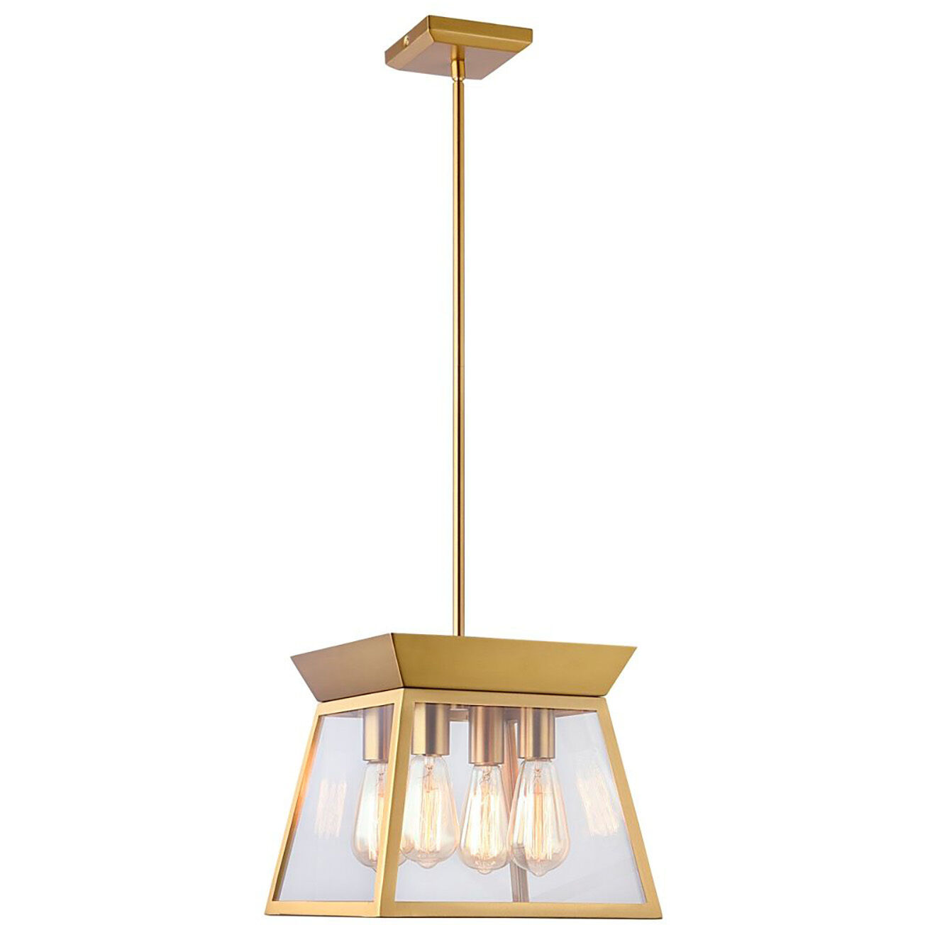 Lucian LED 12 inch Brushed Brass Chandelier Ceiling Light
