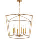 Mantle 6 Light 23.25 inch Gold Leaf Pendant Ceiling Light