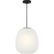 Drew & Jonathan Nico 1 Light 13.25 inch Midnight Black Pendant Ceiling Light in Standard