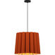 Renata 1 Light 22 inch Black/Terracotta Pendant Ceiling Light in Terracotta/Ash, 22 in / Medium