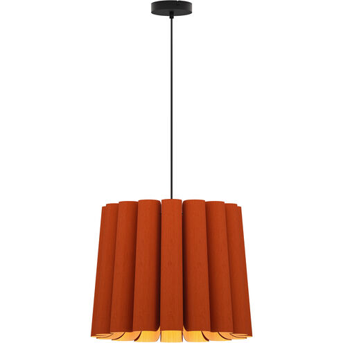 Renata 1 Light 22 inch Black/Terracotta Pendant Ceiling Light in Terracotta/Ash, 22 in / Medium