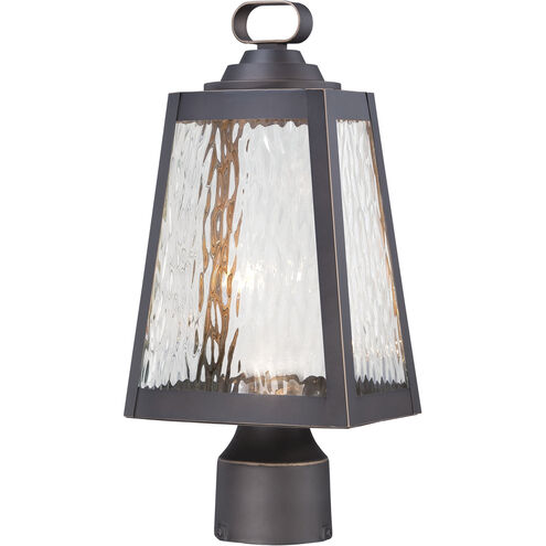 Talera LED 15 inch Oil Rubbed Bronze/Gold Outdoor Post Mount Lantern, Great Outdoors