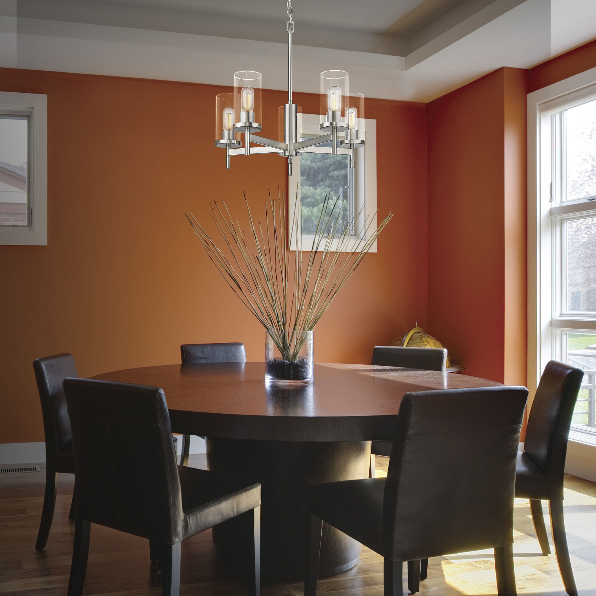 Winslett 5 Light 23.75 inch Pewter Chandelier Ceiling Light