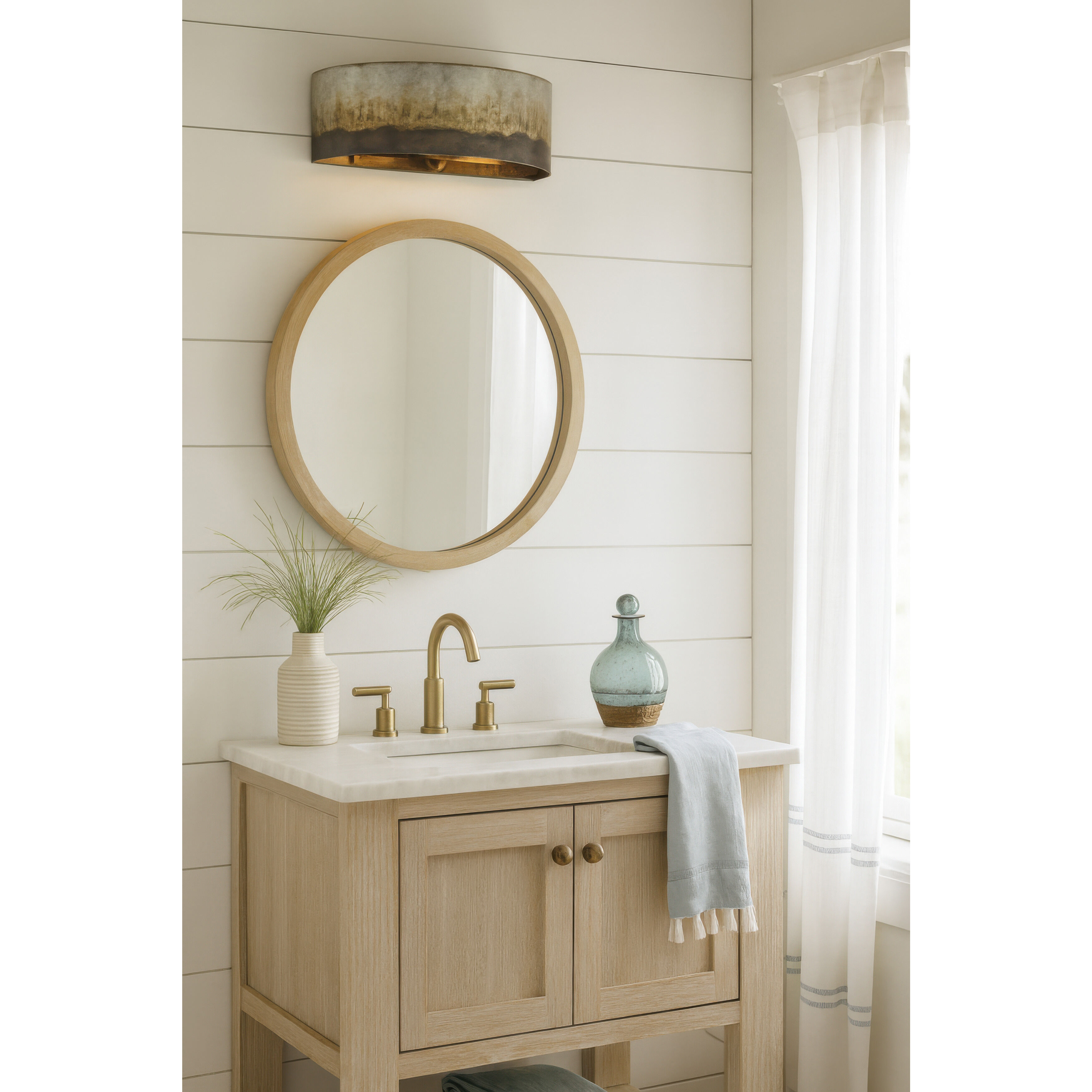 Cannery 2 Light 16 inch Ombre Galvanized Bath Vanity Light Wall Light