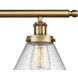 Ballston X-Large Cone LED 36 inch Brushed Brass Island Light Ceiling Light in Seedy Glass