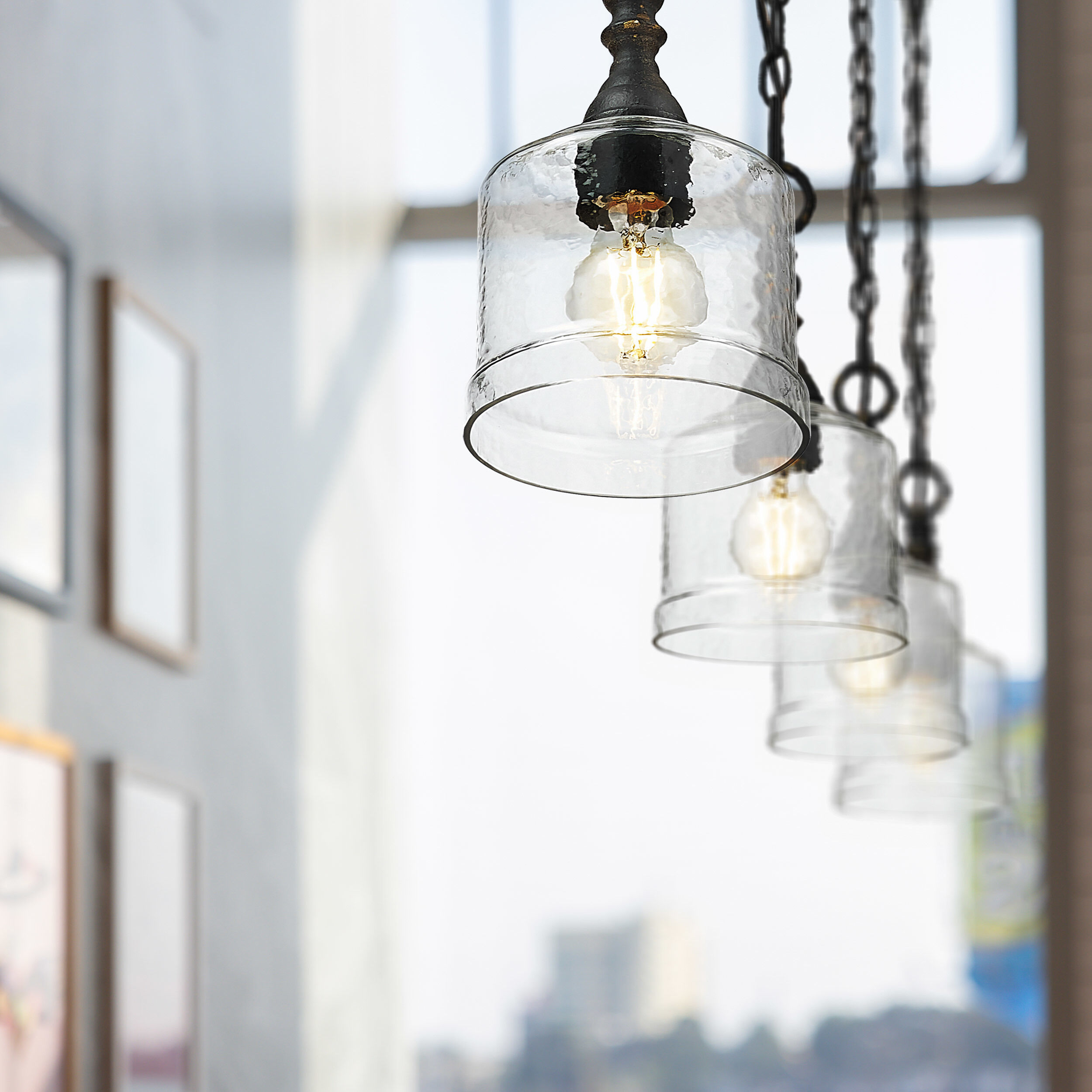 Keating 1 Light 5.88 inch Antique Black Iron Pendant Ceiling Light