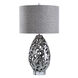 Caldonia 32 inch 150.00 watt Silver/Clear/Heathered Grey Table Lamp Portable Light 