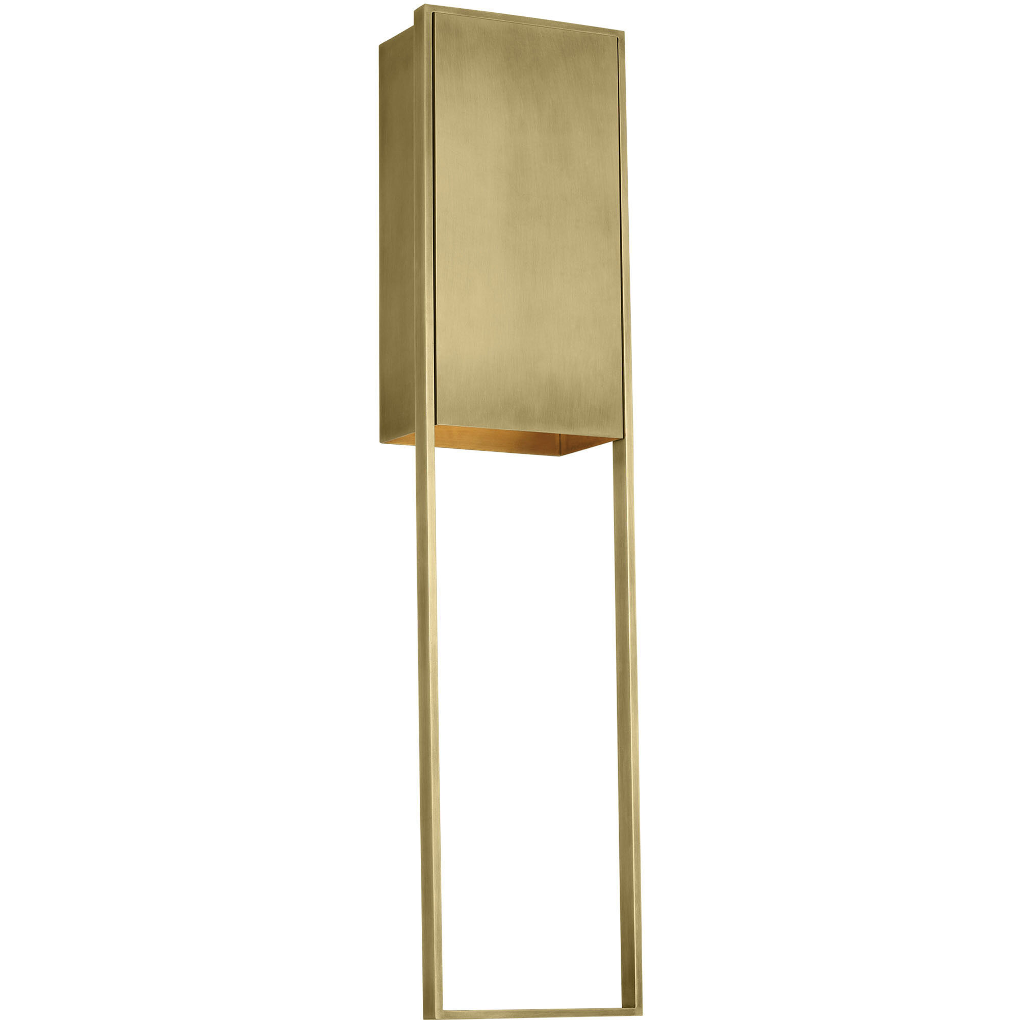 Mick De Giulio Alude LED 36 inch Hand-Rubbed Antique Brass Outoor Wall Light