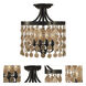Naomi 4 Light 12 inch Mahogany Bronze Semi-Flush Mount Ceiling Light