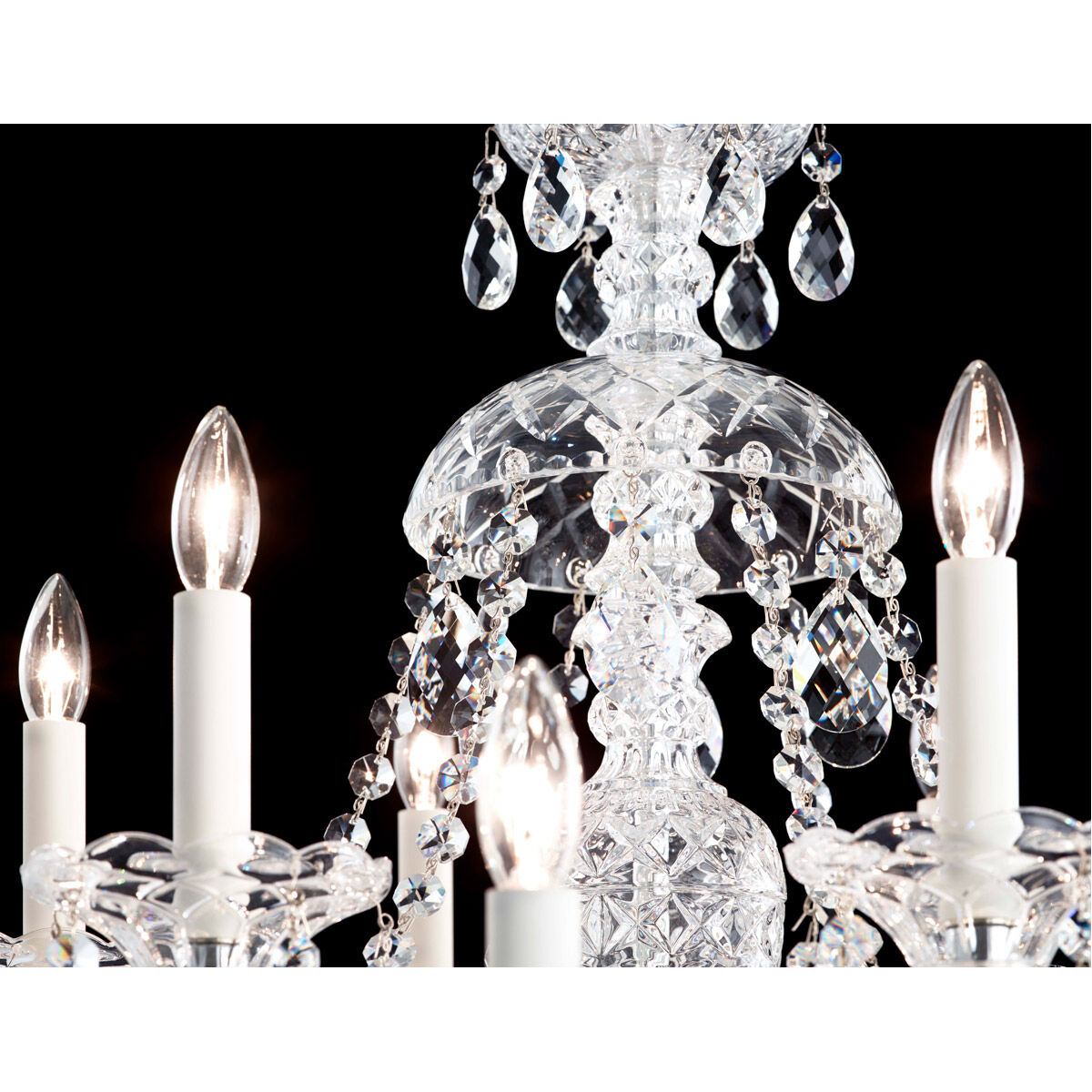 Sterling 12 Light Silver Chandelier Ceiling Light in Spectra, Polished Silver