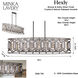 Hexly 5 Light 44 inch Bronze and Sultry Silver Island Light Ceiling Light