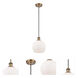 Ballston Athens LED 8 inch Brushed Brass Mini Pendant Ceiling Light, Ballston