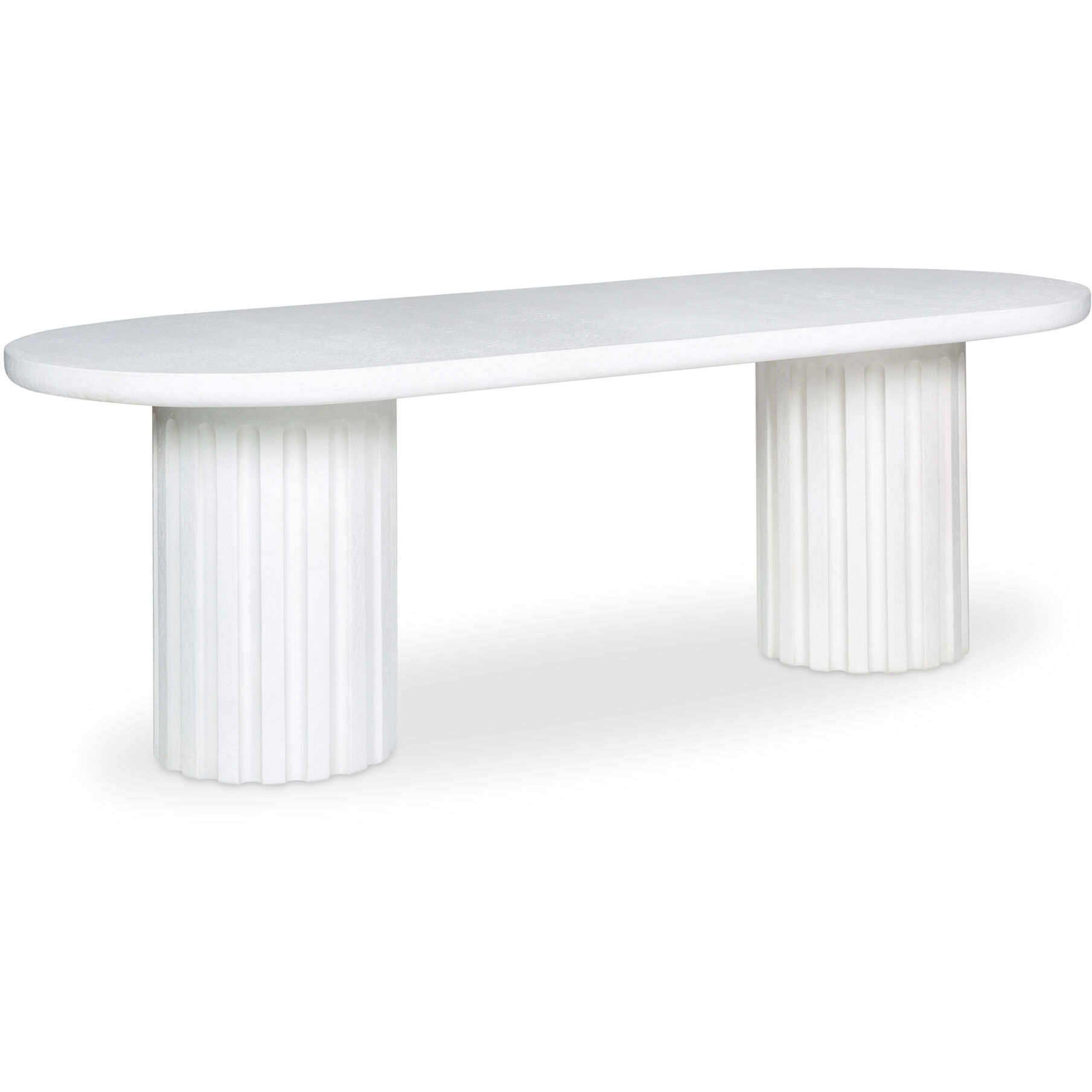 Eris 86.5 X 35.5 inch White Outdoor Dining Table