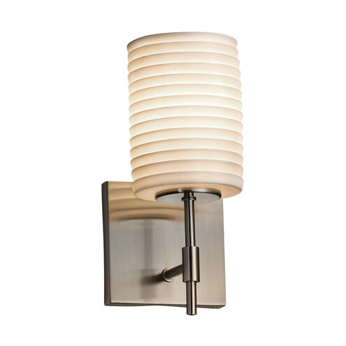 Limoges LED 4.5 inch Polished Chrome Wall Sconce Wall Light in 700 Lm LED, Sawtooth, Cylinder with Flat Rim