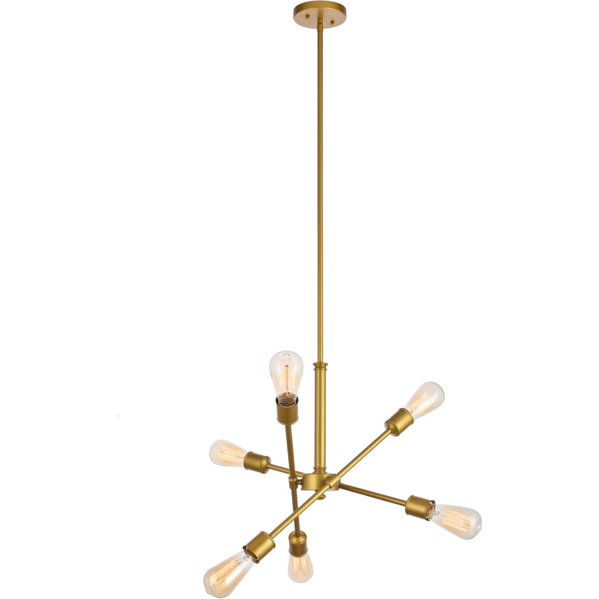 Axel 6 Light 17 inch Brass Pendant Ceiling Light