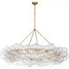 Julie Neill Talia LED 63 inch Gild and Clear Swirled Glass Ring Chandelier Ceiling Light
