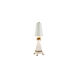 Leda 32 inch 60.00 watt Antique White with Gold Leaf Table Lamp Portable Light, Flambeau