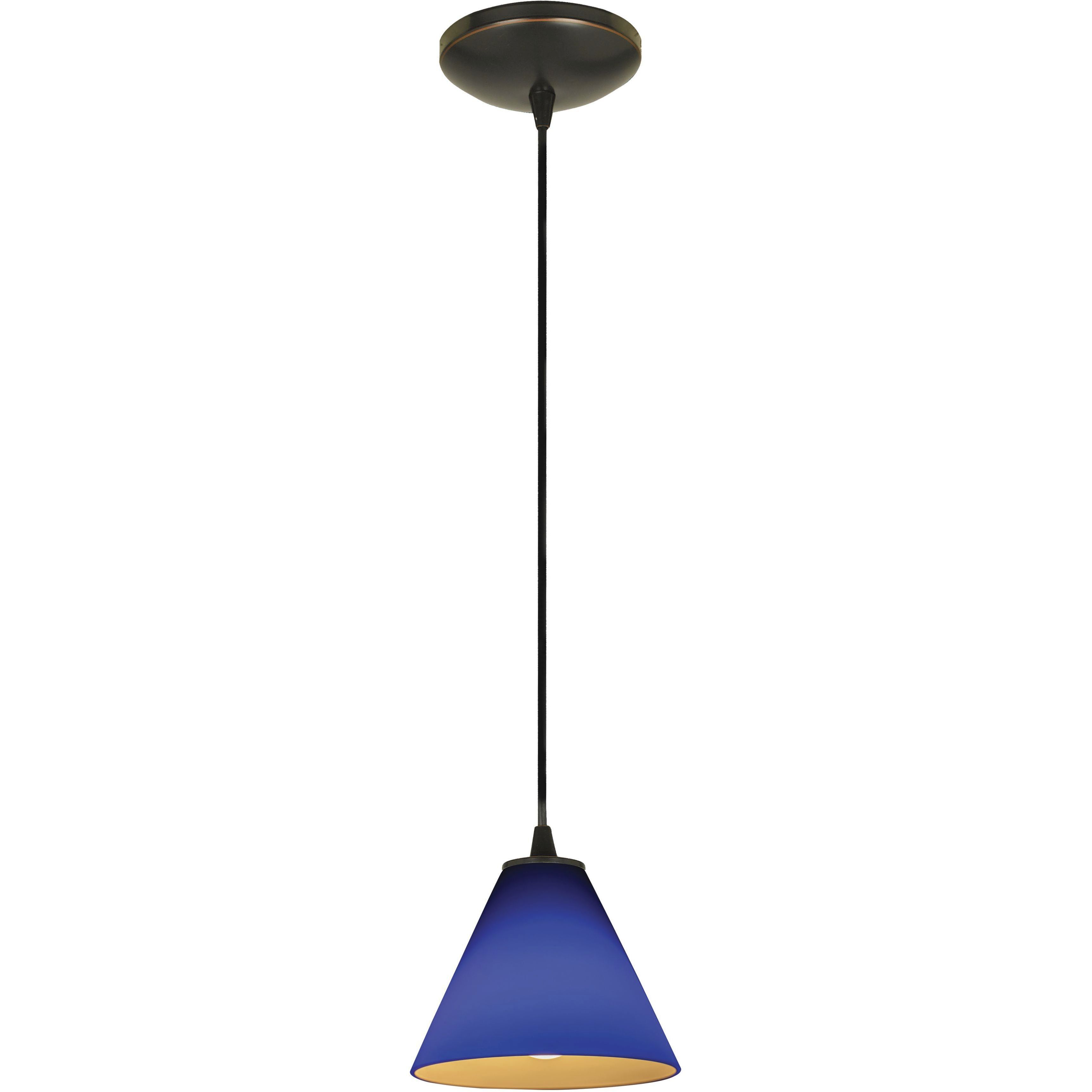 Martini LED 7 inch Oil Rubbed Bronze Pendant Ceiling Light in Cobalt