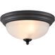 Helena 2 Light 11 inch Black Flush Mount Ceiling Light