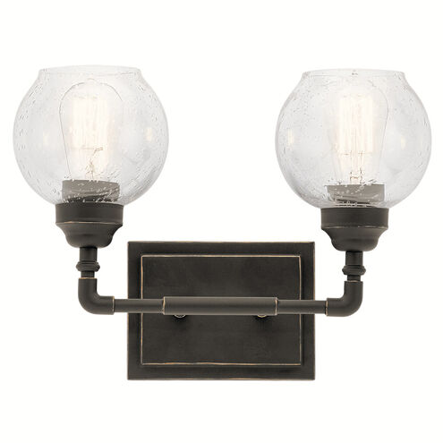 Niles 2 Light 15 inch Olde Bronze Wall Mt Bath 2 Arm Wall Light