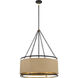 Windward Passage 6 Light 26.5 inch Coal And Soft Brass Pendant Ceiling Light in Coal/Soft Brass