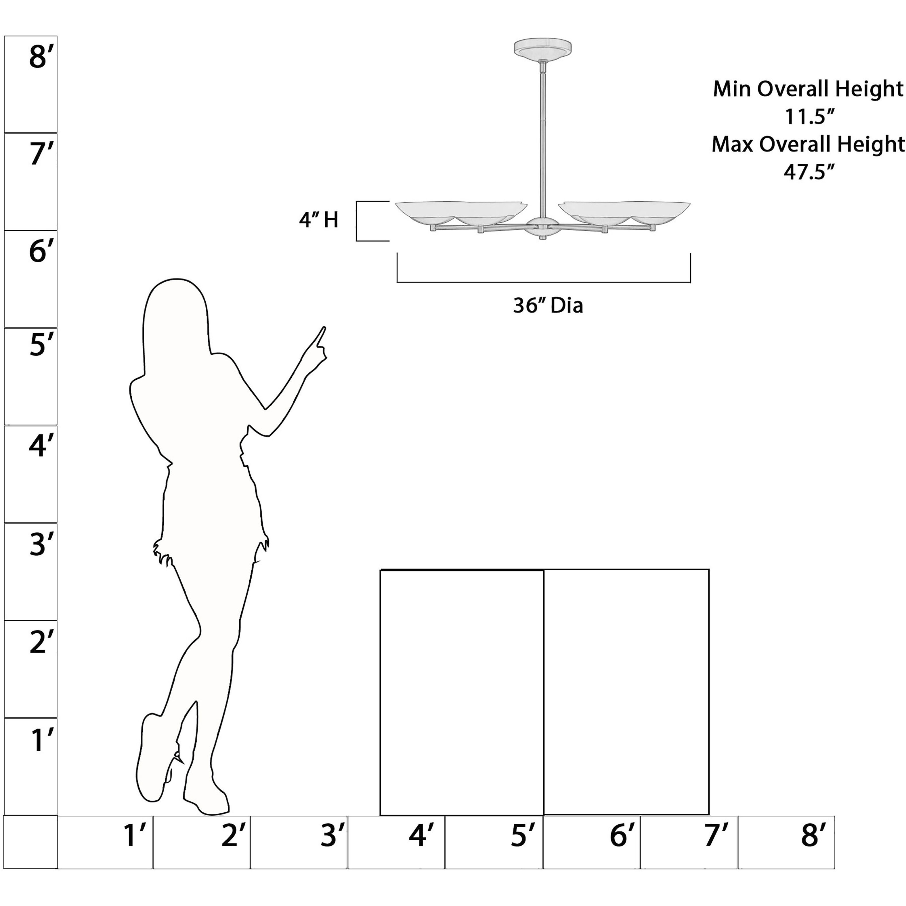 Solara LED 36 inch Legacy Brass Chandelier Ceiling Light