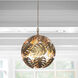 Botanica LED 24 inch Burnished Gold Chandelier Ceiling Light, Orb