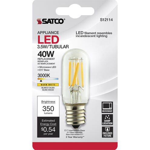 Satco S12114 Lumos LED T7 3.50 watt 3000K Light Bulb