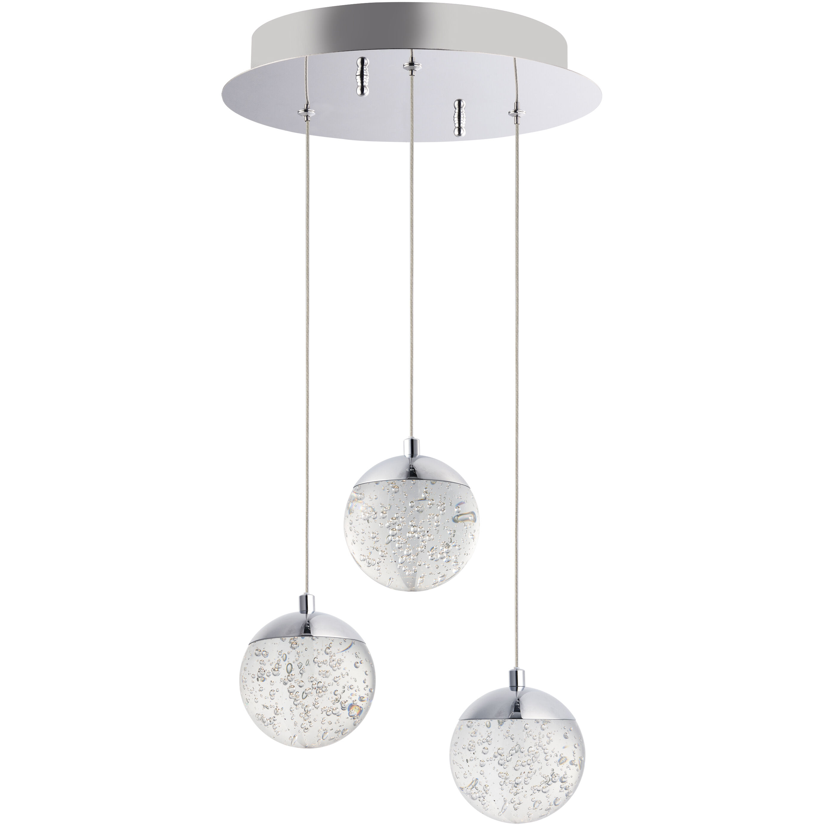 Orb II LED 11.5 inch Polished Chrome Multi-Light Pendant Ceiling Light