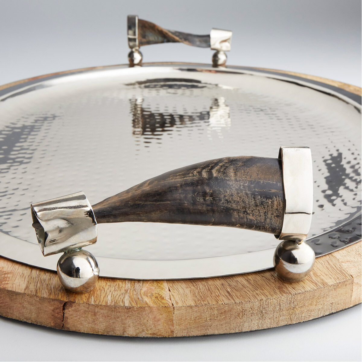 Cornet Natural And Polished Nickel Tray