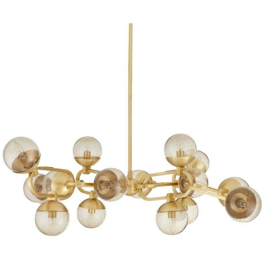 Hadly 16 Light 52 inch Antique Brass Chandelier Ceiling Light