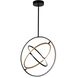 Trilogy LED 24 inch Black and Brass Pendant Ceiling Light