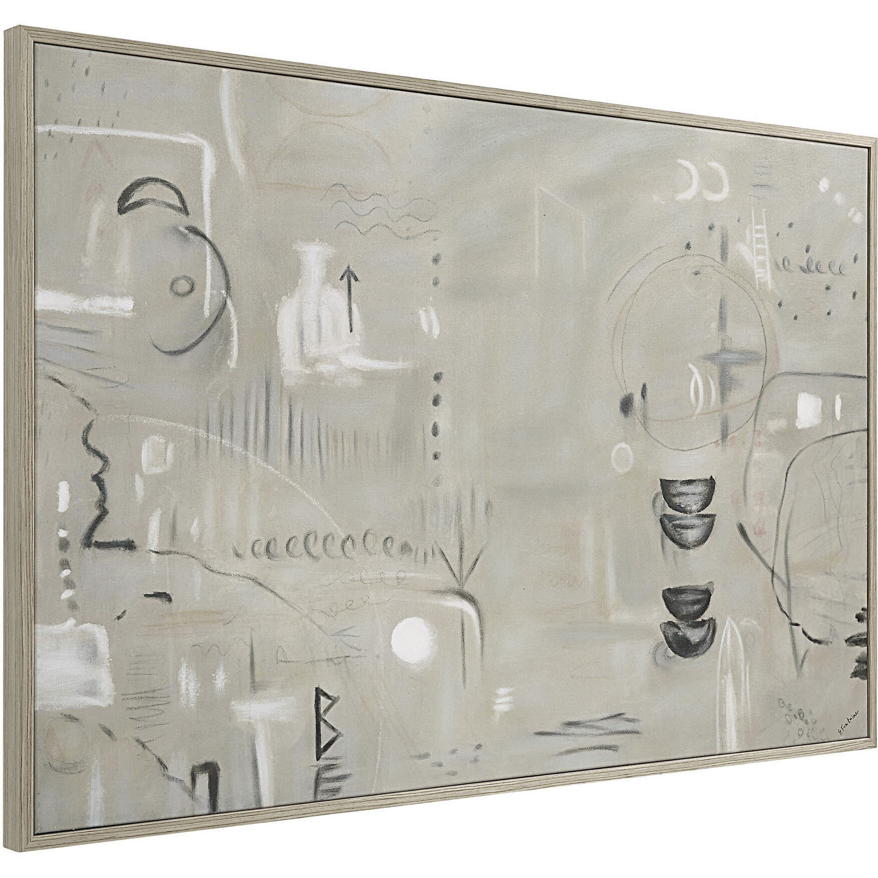 Kore Grey/White Canvas Art