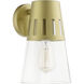 Covington 1 Light 11 inch Soft Gold Outdoor Wall Lantern, Medium