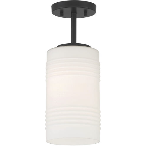 Leavenworth 1 Light 6 inch Matte Black Semi-Flush Convertible Ceiling Light