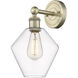 Cindyrella Sconce Wall Light in Antique Brass, Clear
