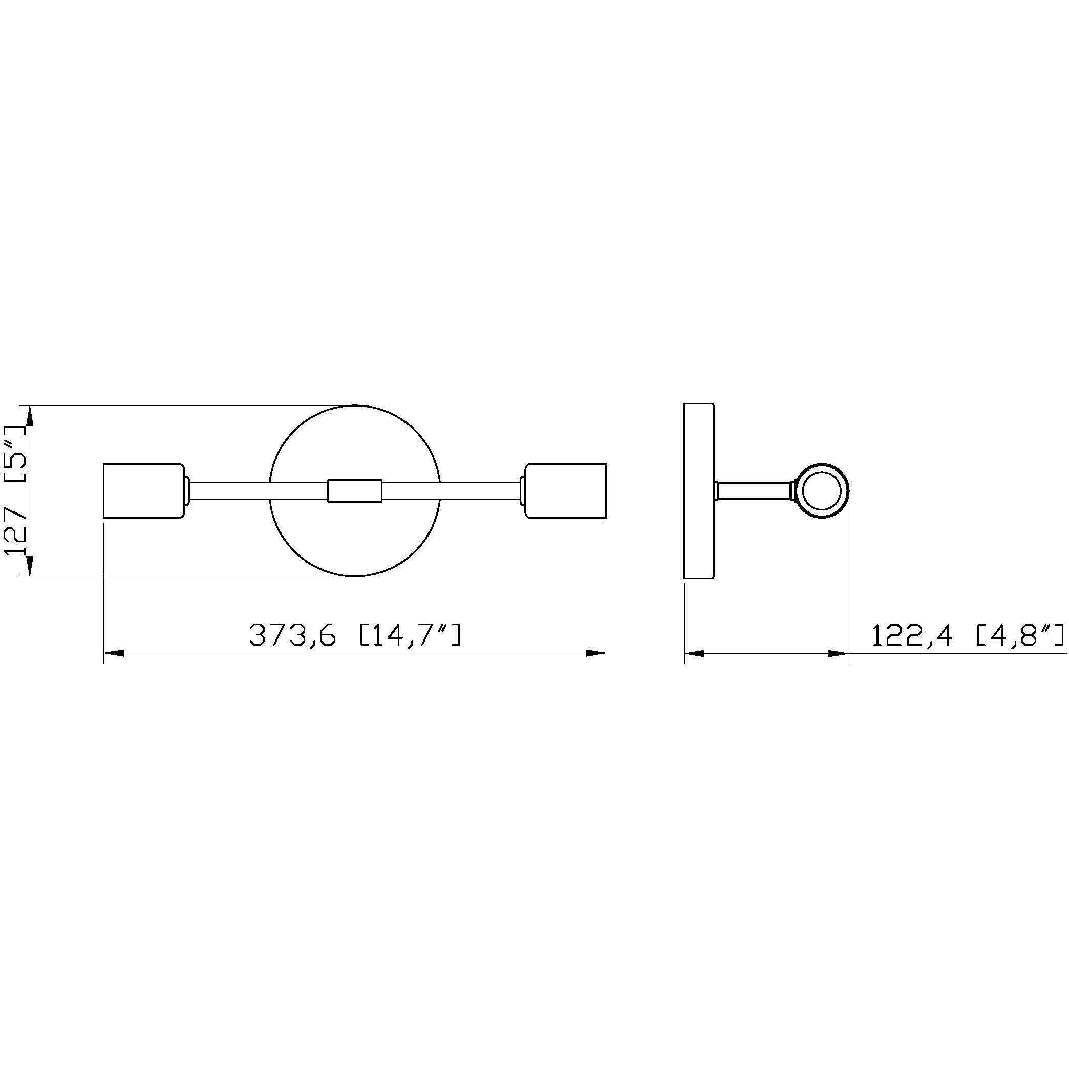 Modernist 2 Light 5 inch Chrome Wall Sconce Wall Light