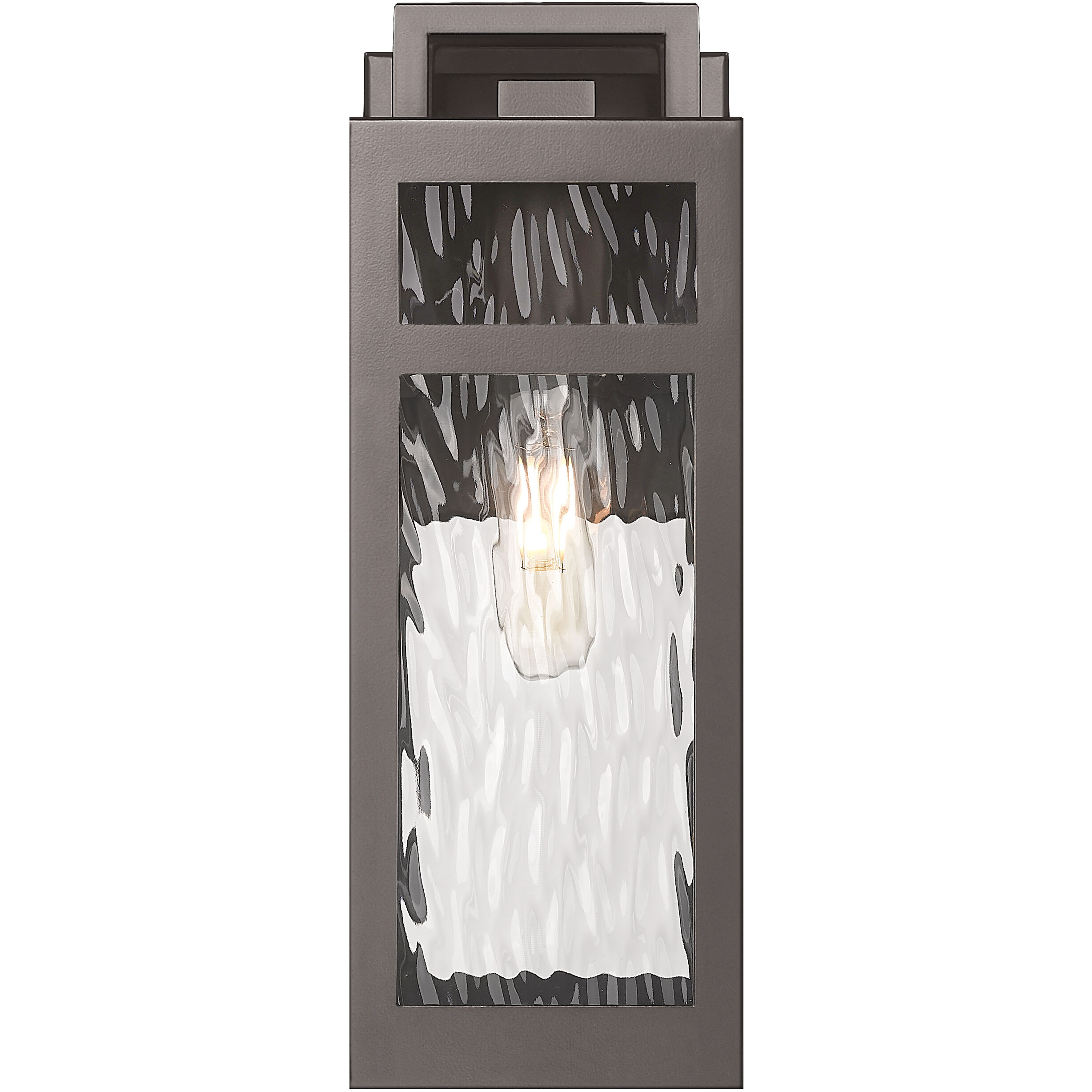 Ridgeway 1 Light 12.5 inch Bronze Outdoor Sconce in Waterglass
