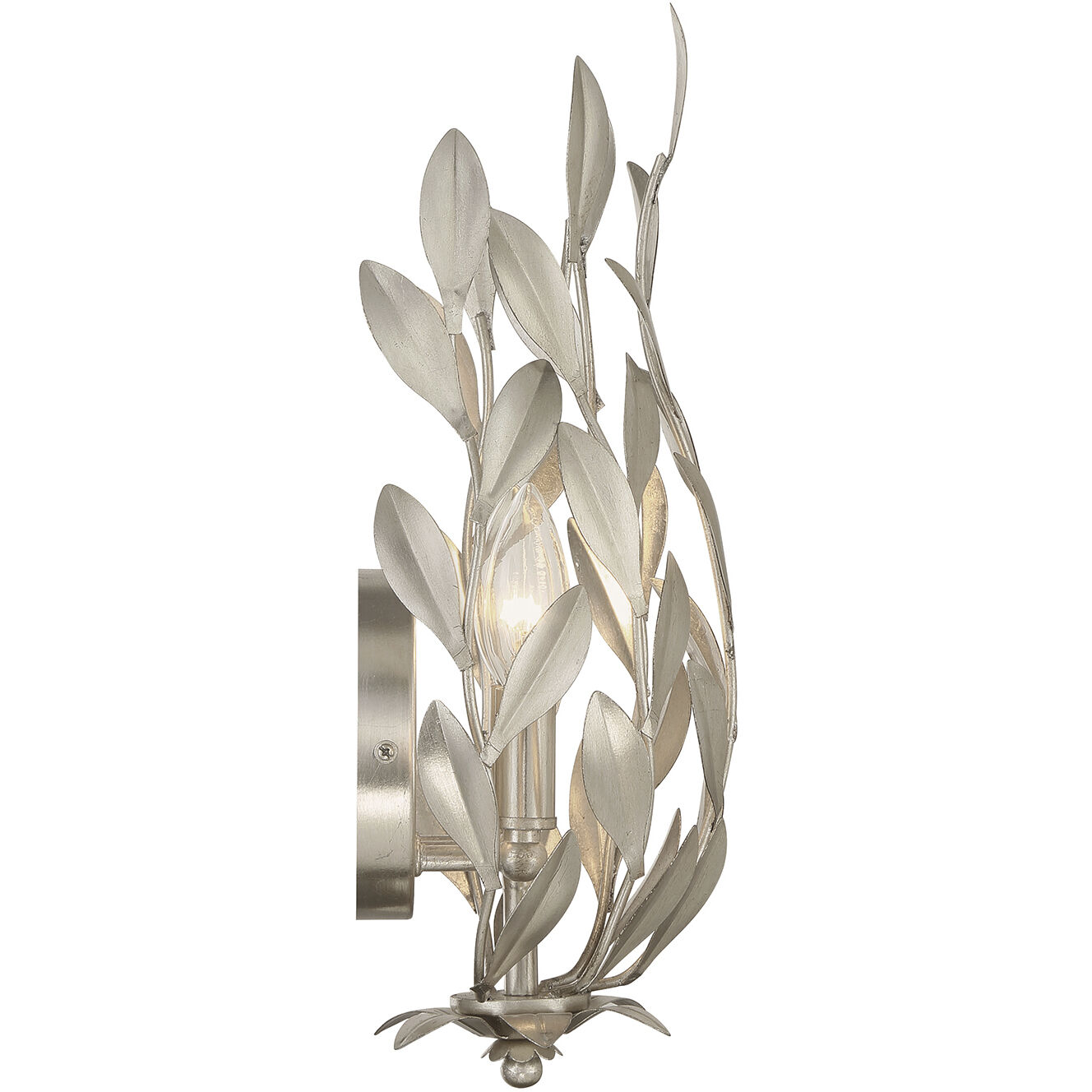 Broche Wall Sconce Wall Light in Antique Silver