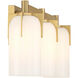 Caldwell 3 Light 24 inch Warm Brass Bathroom Vanity Light Wall Light
