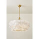 Jacik 8 Light 36 inch Vintage Gold Leaf Chandelier Ceiling Light