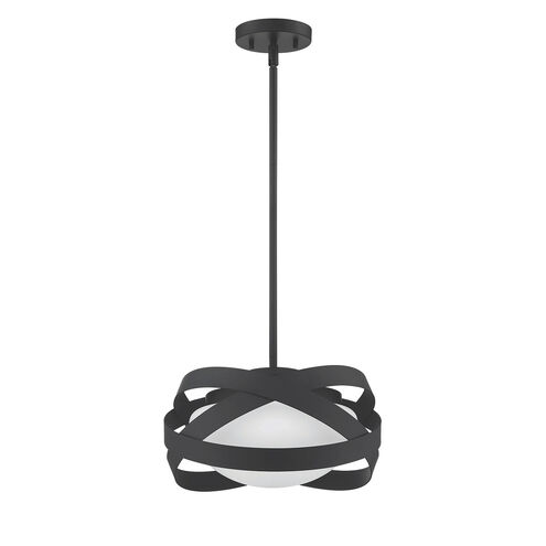 Saturn 1 Light 13 inch Black Pendant Ceiling Light