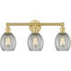 Eaton 3 Light 23.5 inch Satin Gold Bath Vanity Light Wall Light in Clear