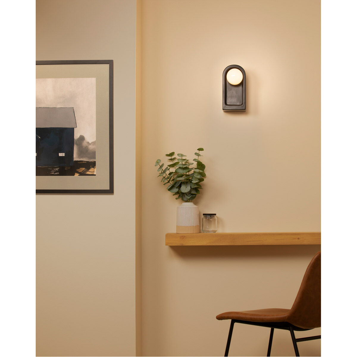 Ambiance Collection 1 Light 4.75 inch Carbon Matte Black Wall Sconce Wall Light