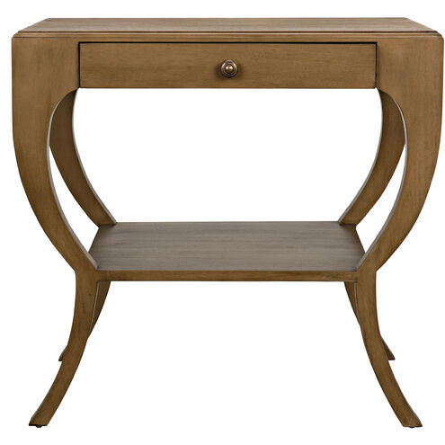 Maude 30 X 28.5 inch Saddle Brown Side Table