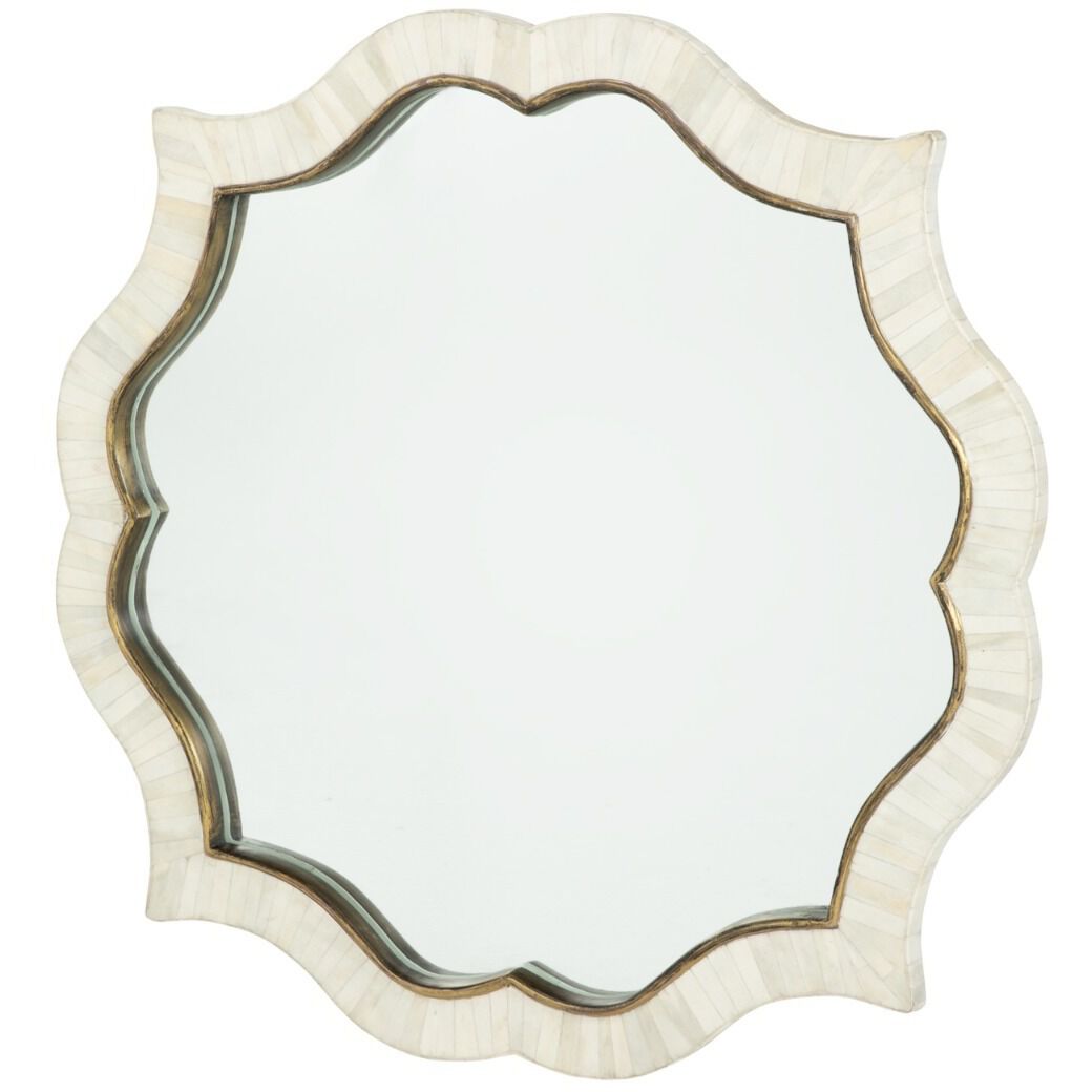 Laurette 34 X 34 inch White & Ivory Mirror