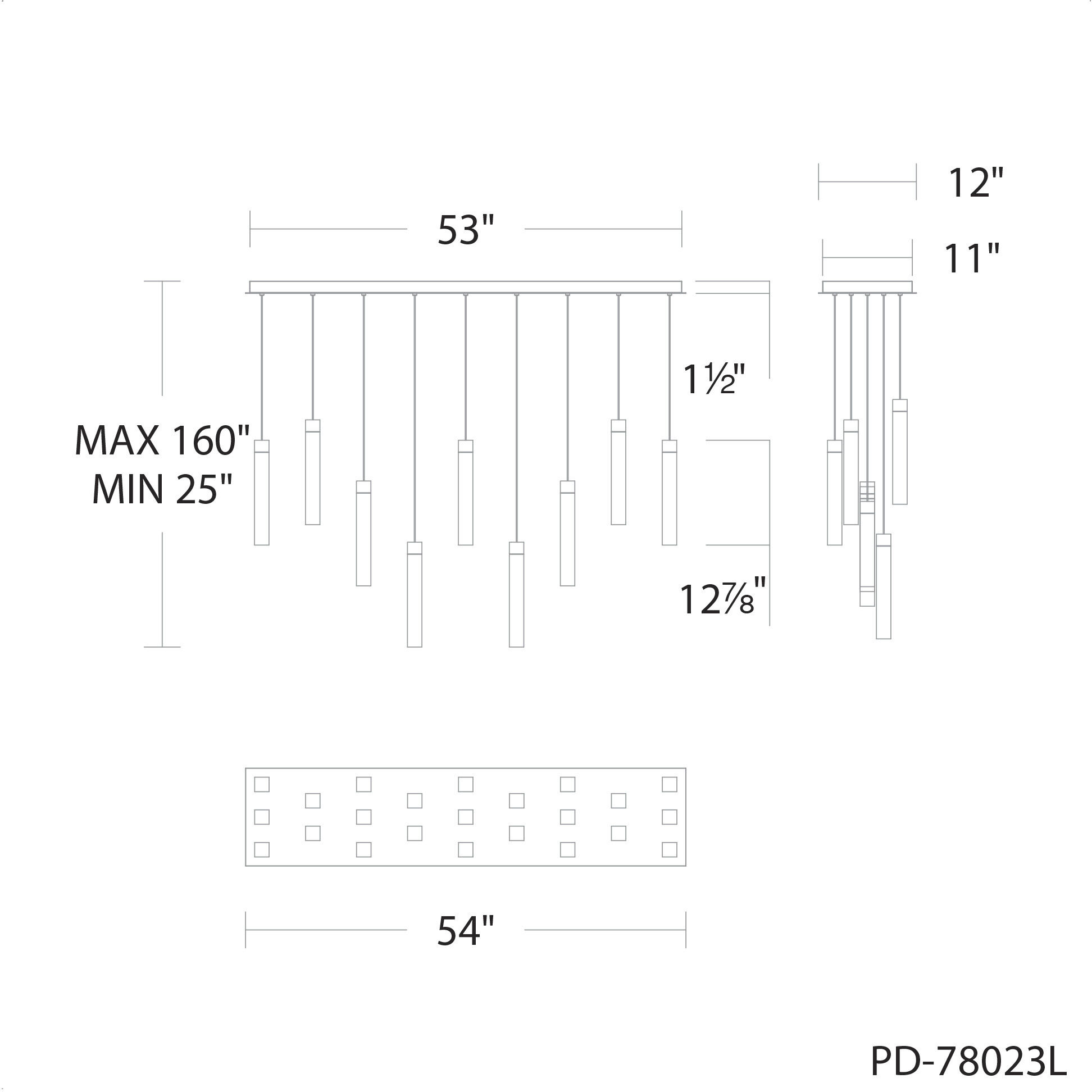 Minx 23 Light 12 inch Aged Brass Multi-Light Pendant Ceiling Light