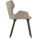 Upholstered Taupe Dining Chairs in Beige, Set of 2