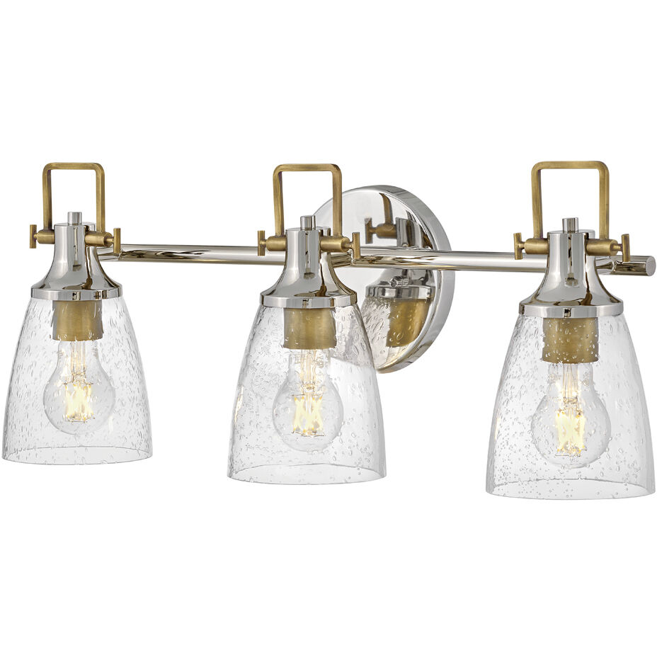 Easton 3 Light 24 inch Polished Nickel Bath Light Wall Light