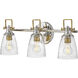 Easton 3 Light 24 inch Polished Nickel Bath Light Wall Light